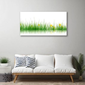 Obraz Canvas Príroda tráva kvety 125x50 cm