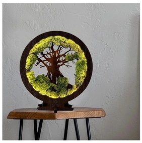 Li-Go 23604/DUB2 - LED Stmievateľná stolná dekorácia LED/12W/230V 20x22 cm dub