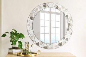 Okrúhle ozdobné zrkadlo Abstraktný kvetinový fi 60 cm