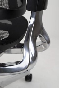 Kancelárska ergonomická stolička KORINA — sieť, čierna, nosnosť 150 kg