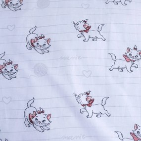 Biele bavlnené detské obliečky do postieľky 100x135 cm Marie Cat "Bow" – Jerry Fabrics