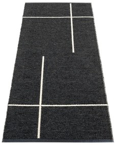 Čierny vnútorný a vonkajší behúň 70x180 cm Fred Black – Pappelina