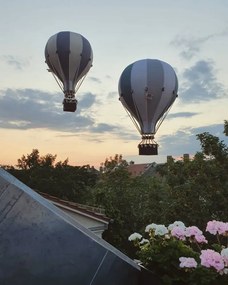 Dekoračný lietajúci balón ružová/modrá – dekorácia do detskej izby L-50cm x 30cm