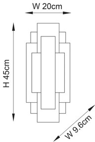 Endon 90451 - Nástenné svietidlo ALZARE 2xG9/3W/230V biela patina
