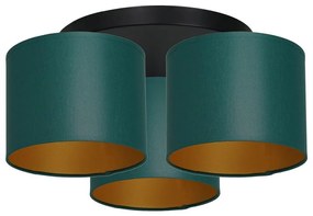 Luster prisadený ARDEN 3xE27/60W/230V zelená/zlatá