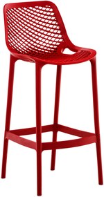 Plastová barová stolička DS10778434 - Červená