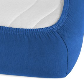 Jersey napínacie prestieradlo JR-016 Modré 100 x 200 - výška 20 cm