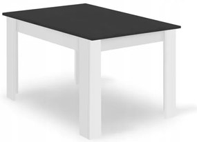 Jedálenský stôl čierny / biely so štyrmi stoličkami OSAKA čierne / biele