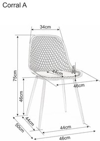 Čierna plastová stolička CORRAL A