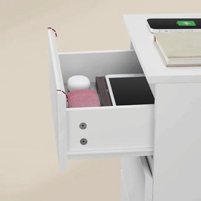 Nočný stolík biely ANT-E1161 WT