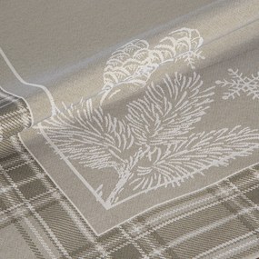 VIANOČNÝ GOBELÍNOVÝ OBRUS HOLLY 90X90 CM VZOROVANÝ