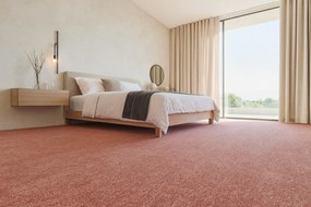 Spoltex, Koberec metráž Leon 21844 Terra, na mieru, šíře 4m, oranžová, filc, obývacia izba