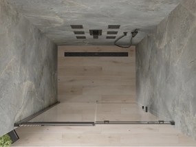 Mexen OMEGA posuvné sprchové dvere do otvoru 110 cm, cierna-transparentná, 825-110-000-70-00