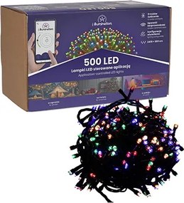JU Svetlá SMART s aplikáciou, 500 LED, viacfarebné, napájané zo siete, vonkajšie