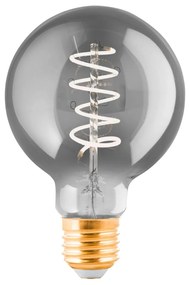 EGLO Stmievateľná filamentová LED žiarovka, E27, G80, 4W, 100lm, 2000K, teplá biela, dymové sklo