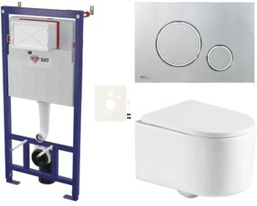 Závesný wc set do ľahkých stien / predstenová SAT SIKOSSTOR7271K, 1 ks