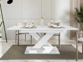 Jedálenský stôl Lezuma, Farby: biela / betón