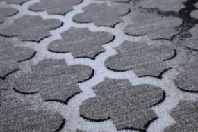 Berfin Dywany 100x67 cm Protišmykový behúň na mieru Zel 1017 Silver (Grey) - obšitý zo všetkých strán, šedá, chodba / predsieň