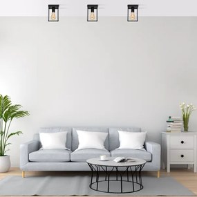 Stropné svietidlo FINN 1xE27/15W/230V čierna