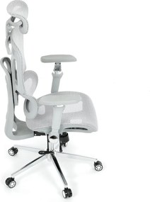 Kancelárska ergonomická stolička PORTE — sieťovina, sivá