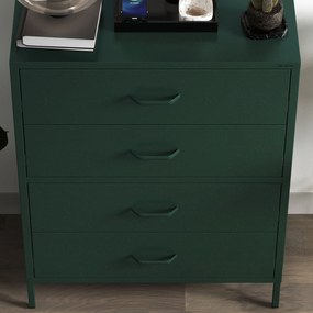 Komoda CARLA, 800 x 1015 x 400 mm, Modern: fľaškovo zelená farba