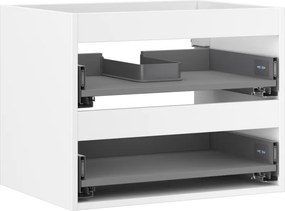 Mexen Box-A, závesná skrinka 60 cm, 2 zásuvky, biela matná, 91AX0-0600-470-2-01