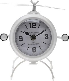 Stolné hodiny Helikoptéra – biela 21 × 22 × 21 cm