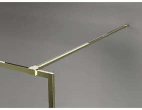 Mexen Kioto-F, sprchová zástena s rámom 65 x 202 cm, 8 mm číre sklo, zlatý lesklý profil, 800-065-104-50-00