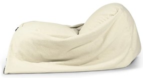Krémový detský sedací vak z textílie buklé Cocoon 120 – SLOWDOWN