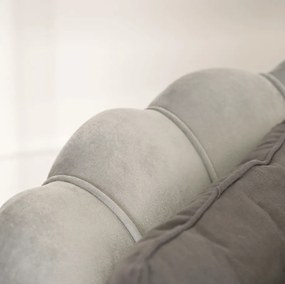 Vintino zamatová sedačka ZORAYA sivá