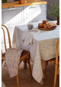 Ľanový obrus / deka Meirami 150x260, bielo-ľanový