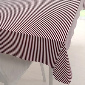 Biante Bavlnený obdĺžnikový obrus Sandra SA-363 Tmavo červeno-biele pásiky 100x160 cm