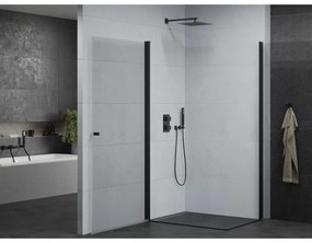 Mexen Pretoria Duo, sprchovací kút s 2-krídlovými dverami 90 (dvere) x 80 (dvere) cm, 6mm číre sklo, čierny profil, 852-090-080-70-00-02