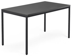 Kancelársky pracovný stôl QBUS, 1400x800 mm, čierna/čierna