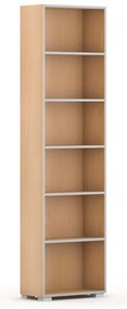 Knižnica SILVER LINE, 1 stĺpec, 2230 x 600 x 400 mm, buk