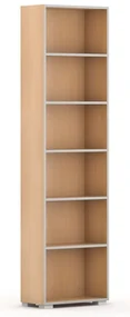 Knižnica SILVER LINE, 1 stĺpec, 2230 x 600 x 400 mm, buk