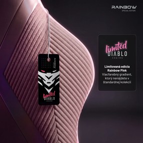 Ružová látková herná stolička X-Horn 2.0 Rainbow Pink, Normal