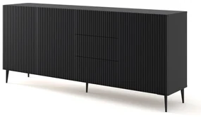 Komoda Rawy 3D3S (čierna + čierna). Akcia -21%. Vlastná spoľahlivá doprava až k Vám domov. 1061131