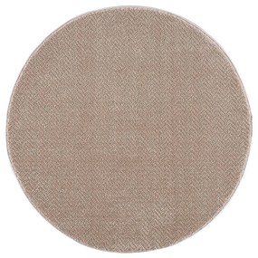 Dekorstudio Okrúhly jednofarebný koberec FANCY 805 - béžový Priemer koberca: 160cm