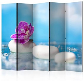 Artgeist Paraván - Pink Orchid and white Zen Stones II [Room Dividers]