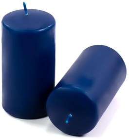 Sada stĺpových sviečok, 11,5 cm, Ø 6 cm, modrá, 12 ks