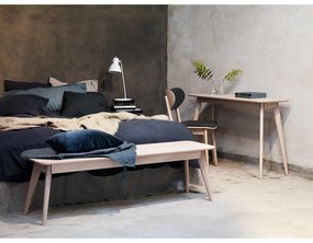 Svetlohnedá dubová stolička s čiernym sedadlom a opierkou Rowico Cato