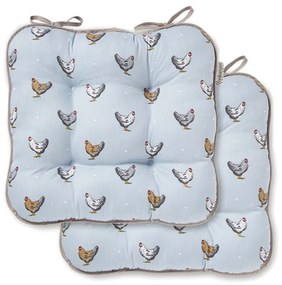 Modrý bavlnený vankúš na sedenie Cooksmart ® Farmers Kitchen