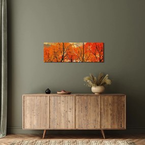 Obraz - Jeseň (s hodinami) (90x30 cm)