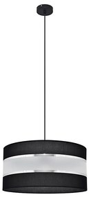 Luster na lanku HELEN 1xE27/15W/230V pr. 40 cm čierna/strieborná