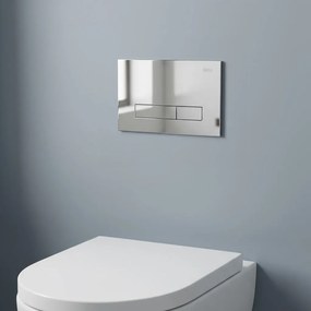 Rea Rea, podomietkový WC systém K011A-Q + chrómové splachovacie tlačidlo typ HD, KPL-E9561