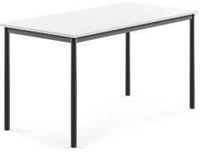 Stôl BORÅS, 1400x700x720 mm, laminát - biela, antracit