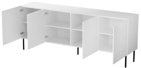 KOMODA CLEMENTE BIELA NA NOŽIČKÁCH 190 cm