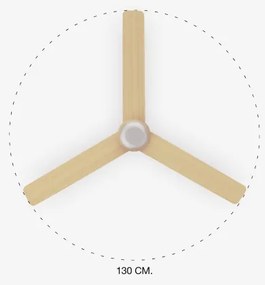 FARO 33816-20 - LED Stropný ventilátor PUNT LED/18W/230V Wi-Fi béžová/biela + DO