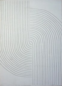 BE Koberec Kolekcia Zen Garden 2403 WHITE – biely obdĺžnikový Rozmer: 160x220 cm